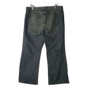 LONDON JEAN Distressed Straight Leg Cropped Length Denim Jeans Womens Size 14